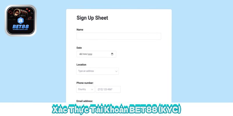 Xác Thực Tài Khoản BET88 (KYC)